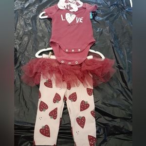 PL baby onesie and pants and headband size 0-3